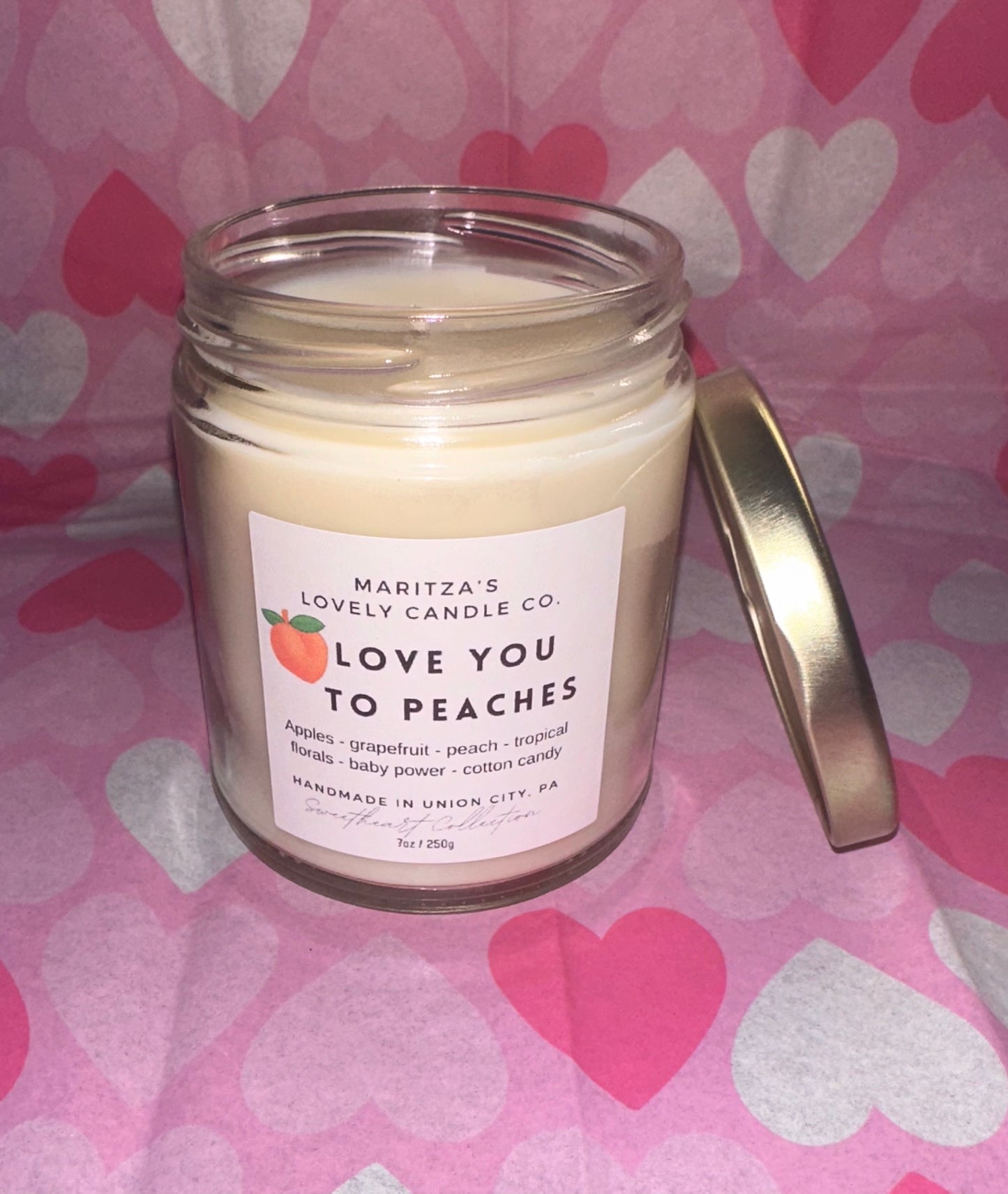 Love You To Peaches 7oz Soy Candle