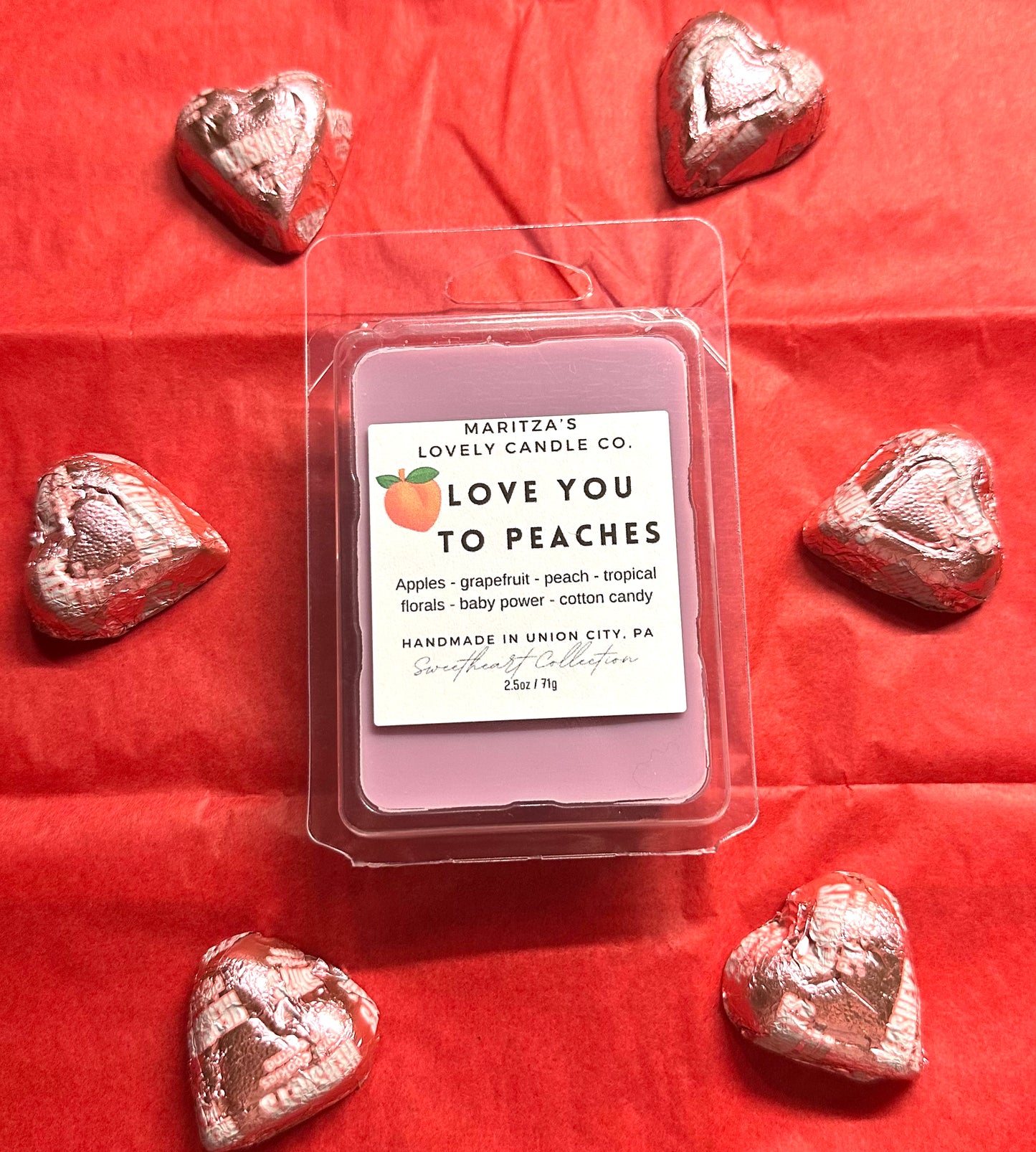 Love You To Peaches 2.5oz wax melt