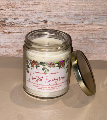 Frosted Evergreen Soy Candle