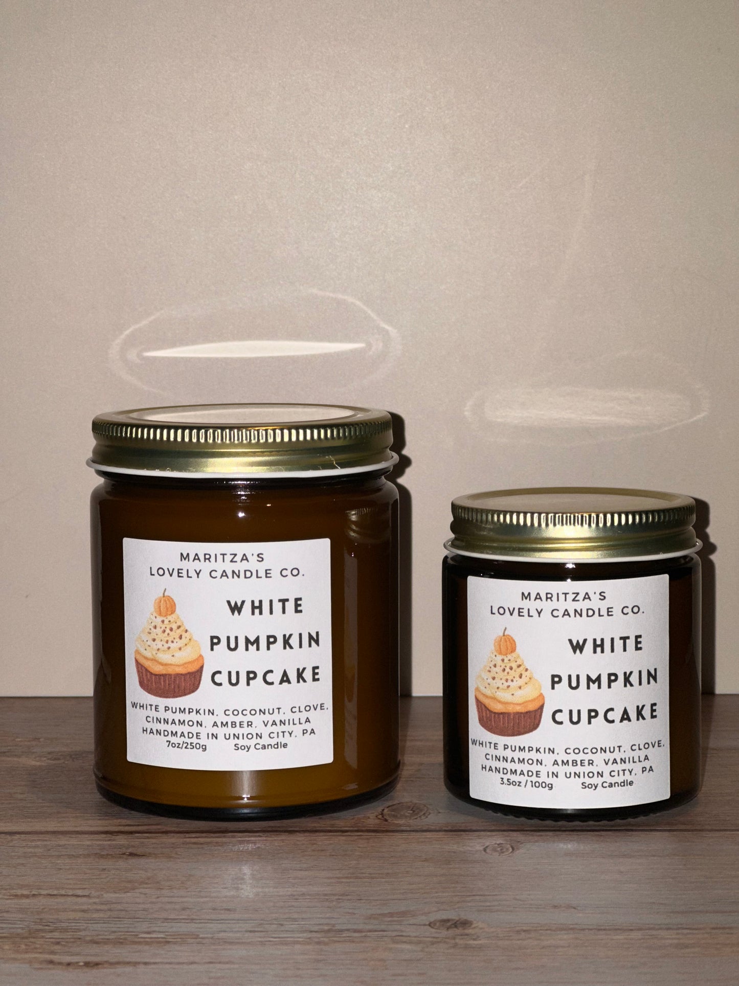 White Pumpkin Cupcake Candle