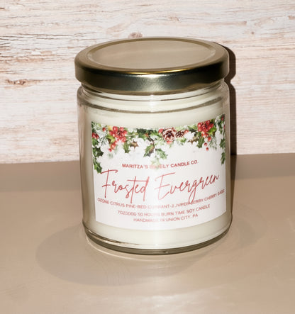 Frosted Evergreen Soy Candle