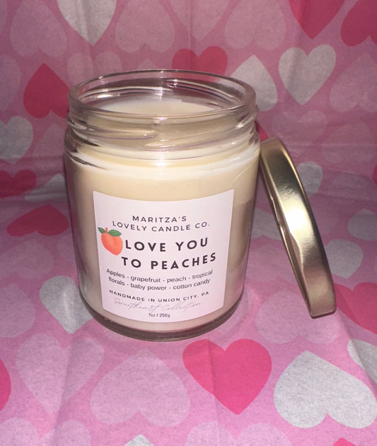 Love You To Peaches 7oz Soy Candle