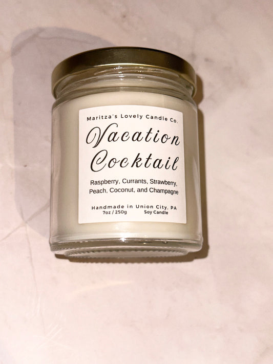 Vacation Cocktail 7oz Soy Candle