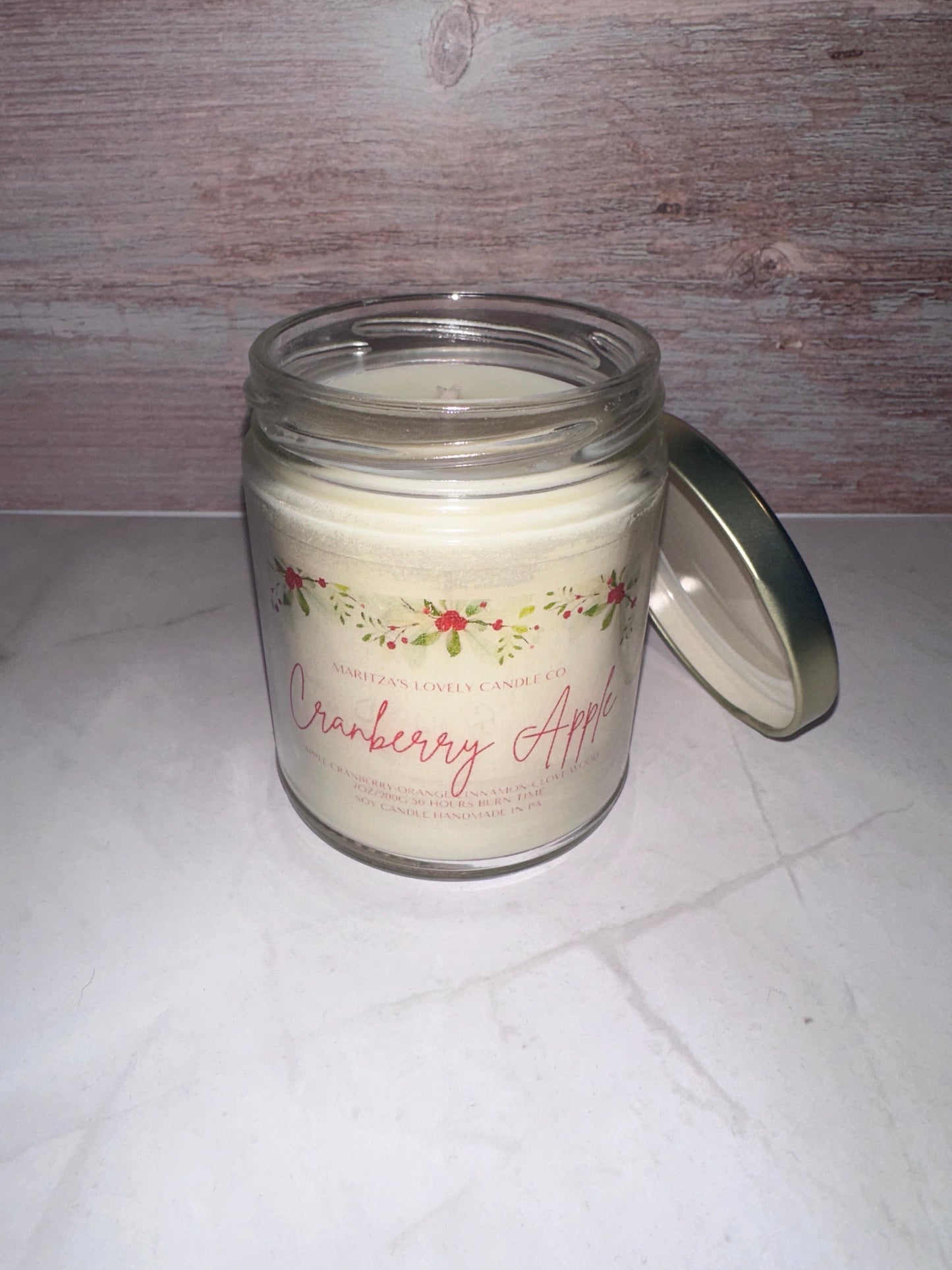 Cranberry Apple 7oz Soy Candle