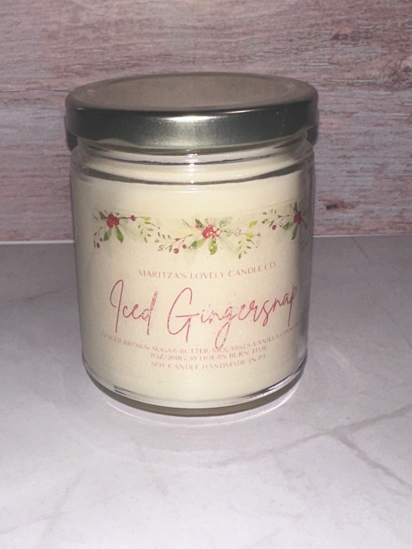 Iced Gingersnap 7oz Soy Candle